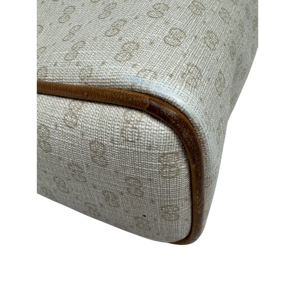 Gucci Vintage 1970s GG Monogram Crossbody Bag – White and Brown leather - Picture 10 of 16